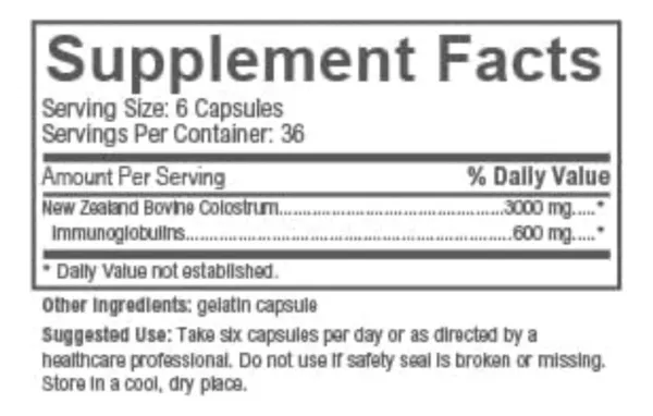 Salud y Equipamiento Médico - Calostro Bovino 500 Mg - Antler - - Unidad A $1795 2