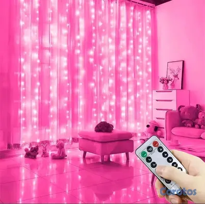 decoración y accesorios - Cortina LED 3/6 M, 8 modos de luces con control remoto. Decoración de navidad  12