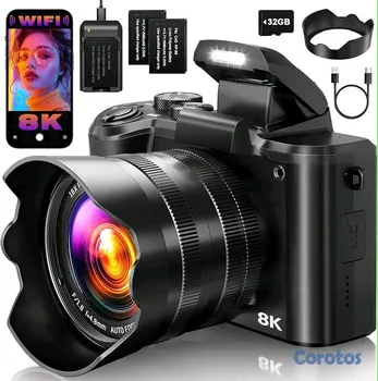 camaras y audio - 📸 Cámara Digital 8K 88MP | WiFi | Enfoque Automático | Doble Lente | Zoom 16X