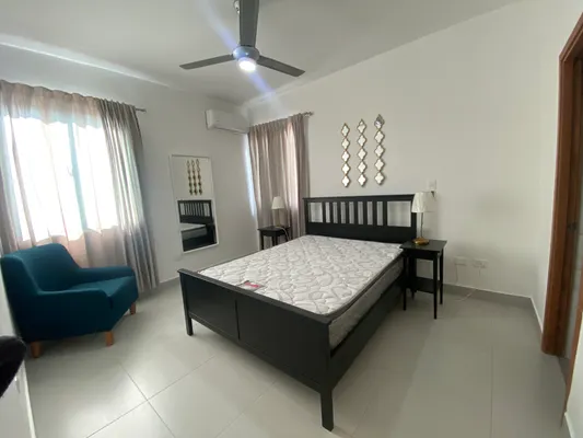 apartamentos - Piso alto de renta amueblada en el Dorado II, Santiago 2
