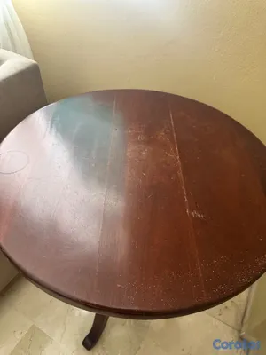 decoración y accesorios - Mesita auxiliar clásica de madera con pedestal 6