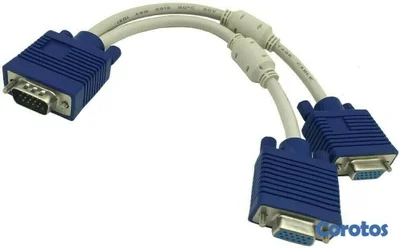 Splitter vga proyecta videos a dos monitores en alta calidad