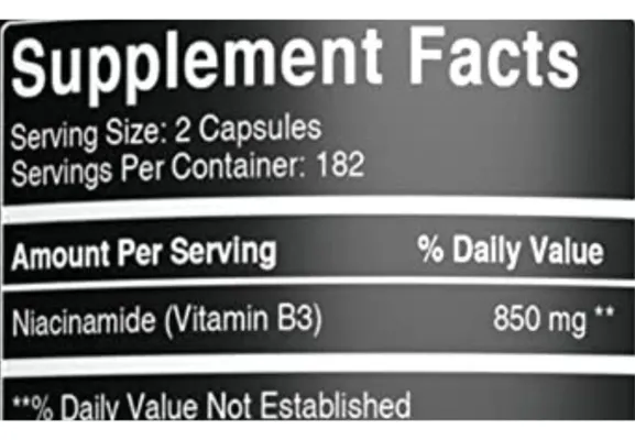 Salud y Equipamiento Médico - Niacinamida 365 Caps 850 Mg - Unida - Unidad A $581 2
