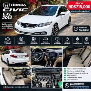 HONDA CIVIC EXL 2014