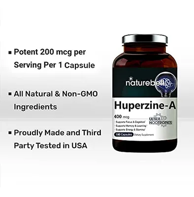 Salud y Equipamiento Médico - Huperzina A 400mcg Por Porcion, 240 Capsulas 6