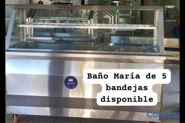 equipos profesionales - Baño de María de 5 bandejas con tubo y shafing dish en acero inoxidable  2