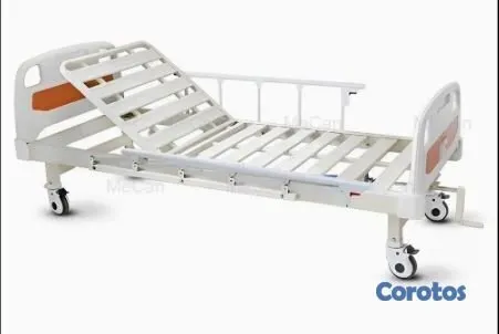 Salud y Equipamiento Médico - Cama hospitalaria ajustable con ruedas y barandill 3