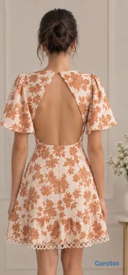 ropa para mujer - Vestido floral con espalda descubierta 6