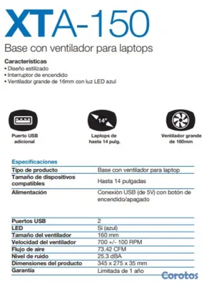 computadoras y laptops - Base enfriadora de laptop 3