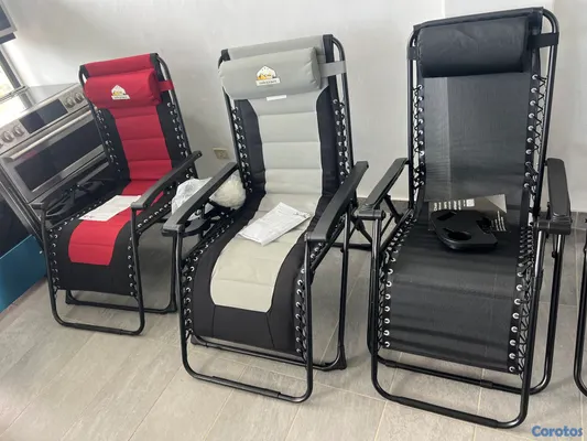 muebles y colchones - sillas Reclinable plegables para playa y patio  4
