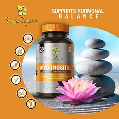 Salud y Equipamiento Médico - Myo Inositol 2050 Mg 120 Cap Simple Organics 5