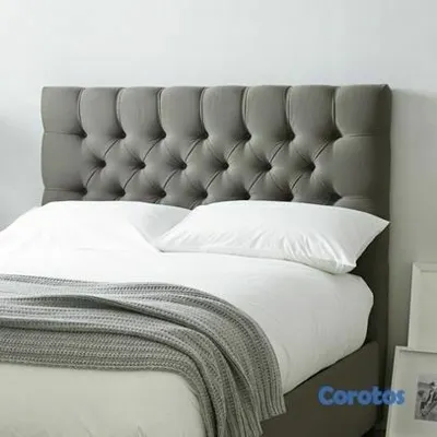 muebles y colchones - Cama tapizada color beige incluye colchon. Nueva 5