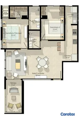 apartamentos - Apartamentos en construccion y  en venta (75mts2) en la Evaristo Morales 6