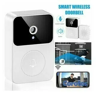 camaras y audio - Timbre inteligente con cámara wifi para puertas recargable 5