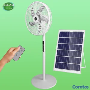 Ventilador solar recargable 16" con panel solar y 