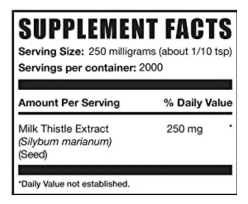 Salud y Equipamiento Médico - Cardo Mariano Polvo Bulksupplement 2