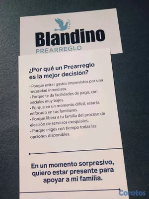 negocios en venta - Planes Pre-arreglo Blandino – Evita preocupaciones a tu familia 2