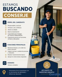 Se busca personal para LIMPIEZA sexo Masculino