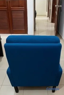 muebles y colchones - Sillón individual azul moderno 💙
 4