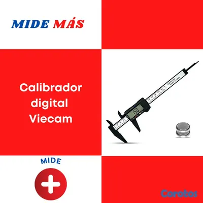 Salud y Equipamiento Médico - Calibrador digital(Pie de Rey) de 0 a 6 pulgadas con pantalla LCD, Viecam 2