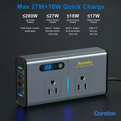 accesorios para electronica - POWER INVERTER 300W D.WORLD DW-7611 2