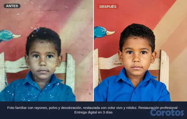 servicios profesionales - Restauración de fotos antiguas | Antes y después | 2