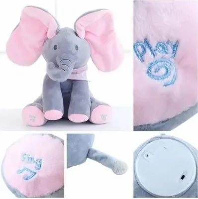 juguetes - Elefante animado de peluche interactivo Canta y Mueve juguete regalo bebe niño 7