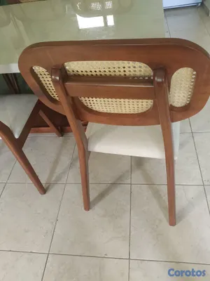 muebles y colchones - Hermoso juego de comedor de seis sillas. 3
