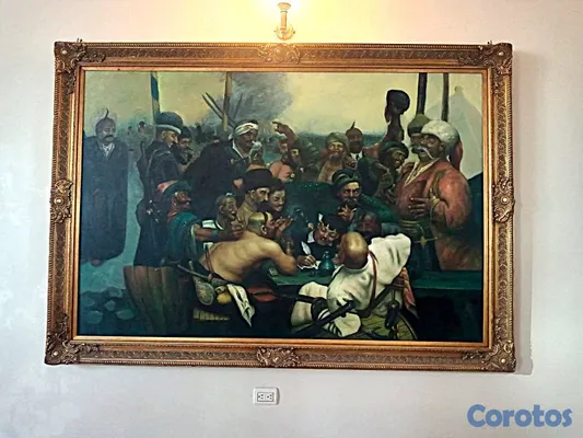 arte y antigüedades - Enorme pintura al óleo sobre lienzo del vestíbulo  4