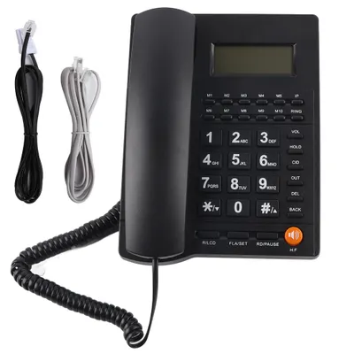 celulares y tabletas - Teléfono fijo de escritorio con cable y botón grande para Family Office y Hotel 2