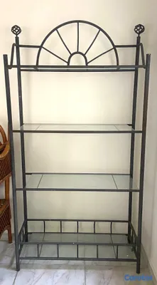 decoración y accesorios - Estante Decorativo de Hierro y Vidrio Elegante y R 2