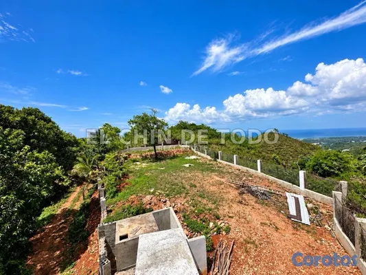 casas vacacionales y villas - Terreno con casa de huéspedes y vista al océano en Cosón, Las Terrenas 5