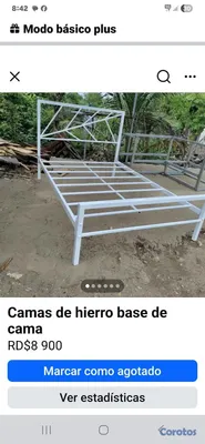 muebles y colchones - camas de hierro base de camas 5