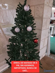 ÁRBOL NAVIDEÑO COMO NUEVO, 6 PIE