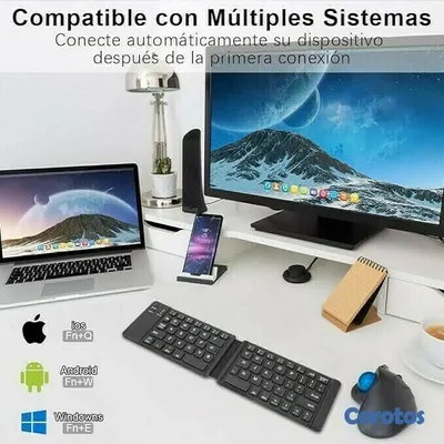 accesorios para electronica - Mini teclado inalambrico plegable Q-815 compatible iOS, Android y Window 3