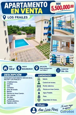 apartamentos - APARTAMENTO EN VENTA – RD $5,500,000.00 – LOS FRAI 2