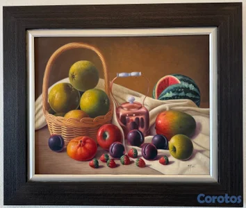 Bodegón de Frutas Tropicales – Pintura 

Escena de Mercado Tropical 


