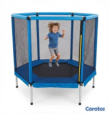 hobby y coleccion - Trampolín Infantil Hexagonal para Jardín y Hogar 2