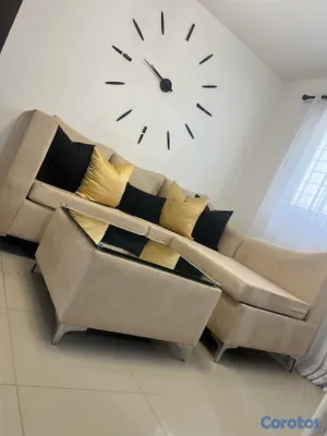 muebles y colchones - Sofa L ajustable con mesa de centro 2