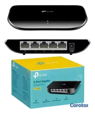 otros electronicos - Switch TP-LINK  DE ALTA CALIDAD 5 puertos Gigabit 10/100 / 1000Mbps, TL-SG1005D 2