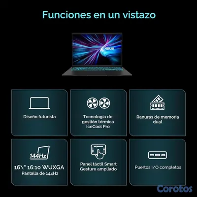 computadoras y laptops - LAPTOP ASUS V16 GAMING - Intel Core 7 240H,RTX 5060,DDR5 32GB –NUEVA NEGOCIABLE  7