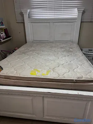 muebles y colchones - cama en roble auténtica con colchón incluido  6