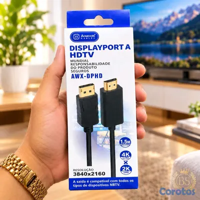 computadoras y laptops - Cable DisplayPort a HDMI de 1.5 M. para conectar PC, Consolas, TV, Monitores ETC 5