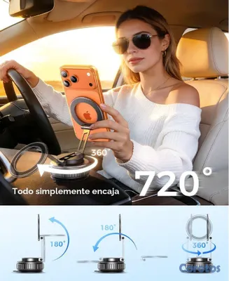 accesorios para electronica - Soporte magnético para teléfono con vacío de rotac 3