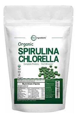 Salud y Equipamiento Médico - Clorella Y Espirulina Organica 3000mg, 720 Tabletas 5