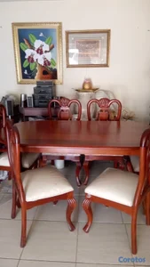 COMEDOR EN CAOBA 6 SILLAS 