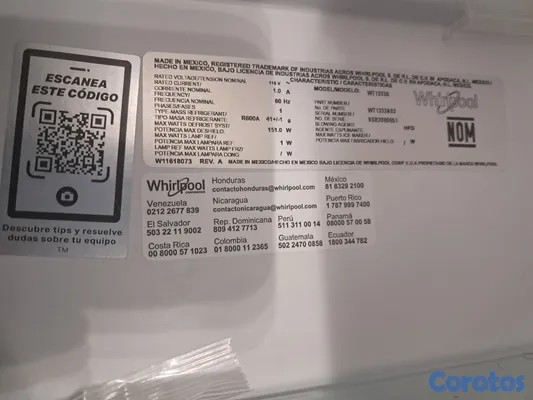 electrodomesticos - Nevera Whirlpool 13 pies como nueva 2