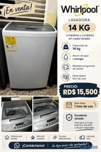 SÉ VENDE LAVADORA WHIRPOOL CON UN MES DE USO 
