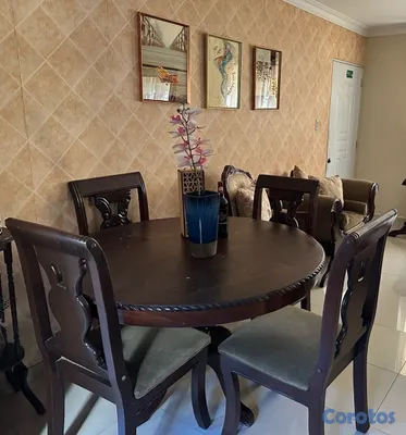muebles y colchones - se vende de oportunidad juego de comedor y sala en caoba. 3