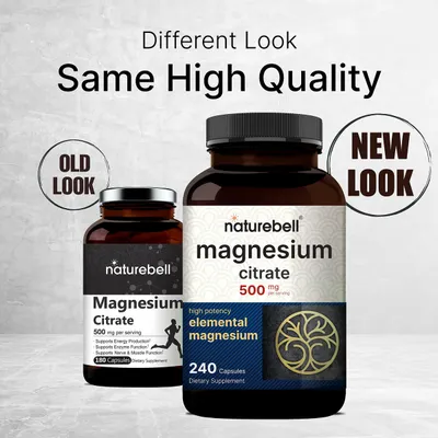 Salud y Equipamiento Médico - Citrato De Magnesio 500mg 240 Cap Naturebell 5